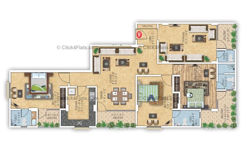 Degra Heights 3 BHK 