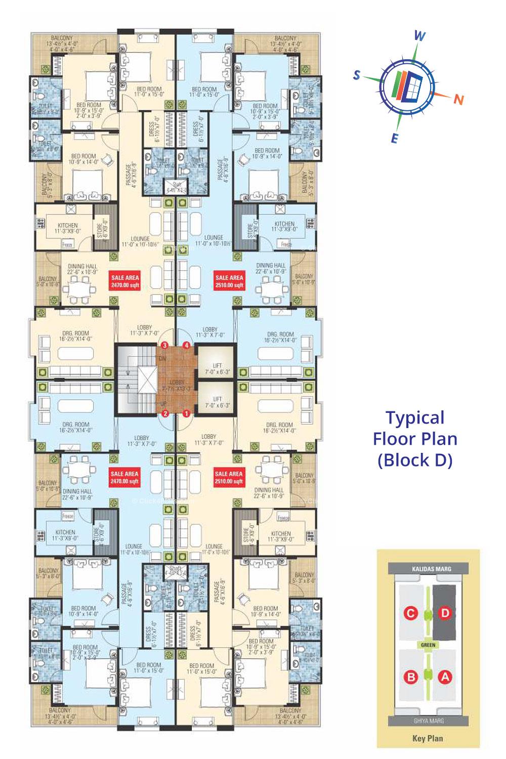 SDC Gateway Typical Floor Plan (Block D)