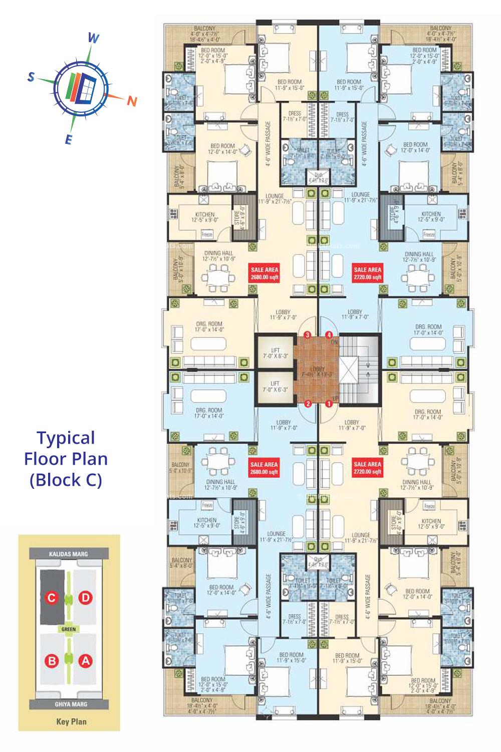 SDC Gateway Typical Floor Plan (Block C)