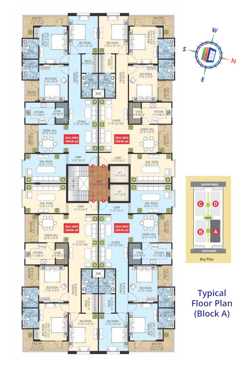 SDC Gateway Typical Floor Plan (Block A)