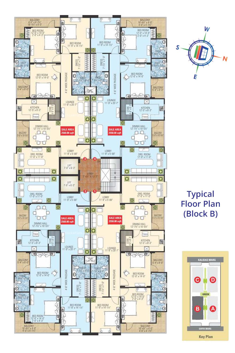 SDC Gateway Typical Floor Plan (Block B)