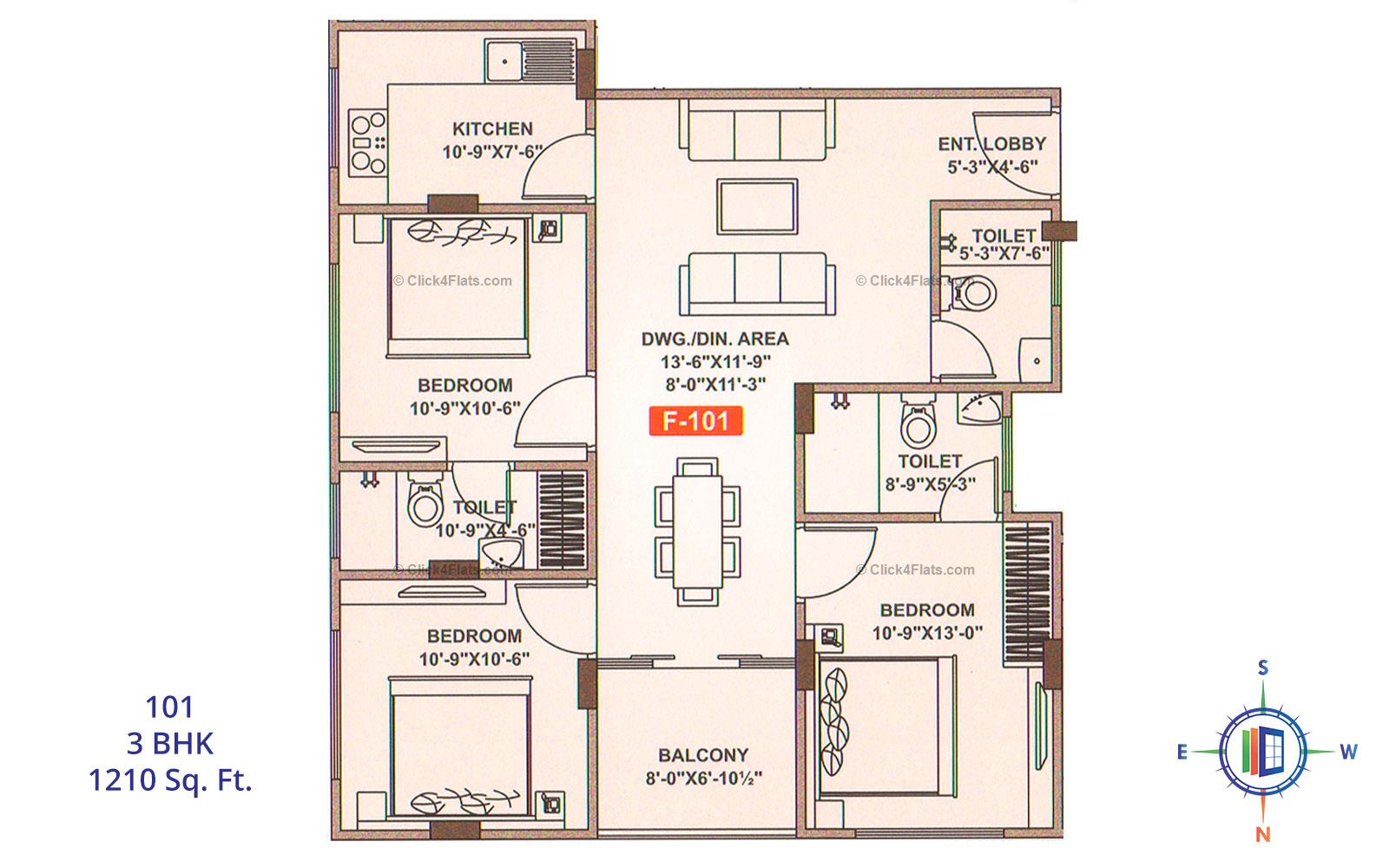 Shivgyan Residency 3 BHK 