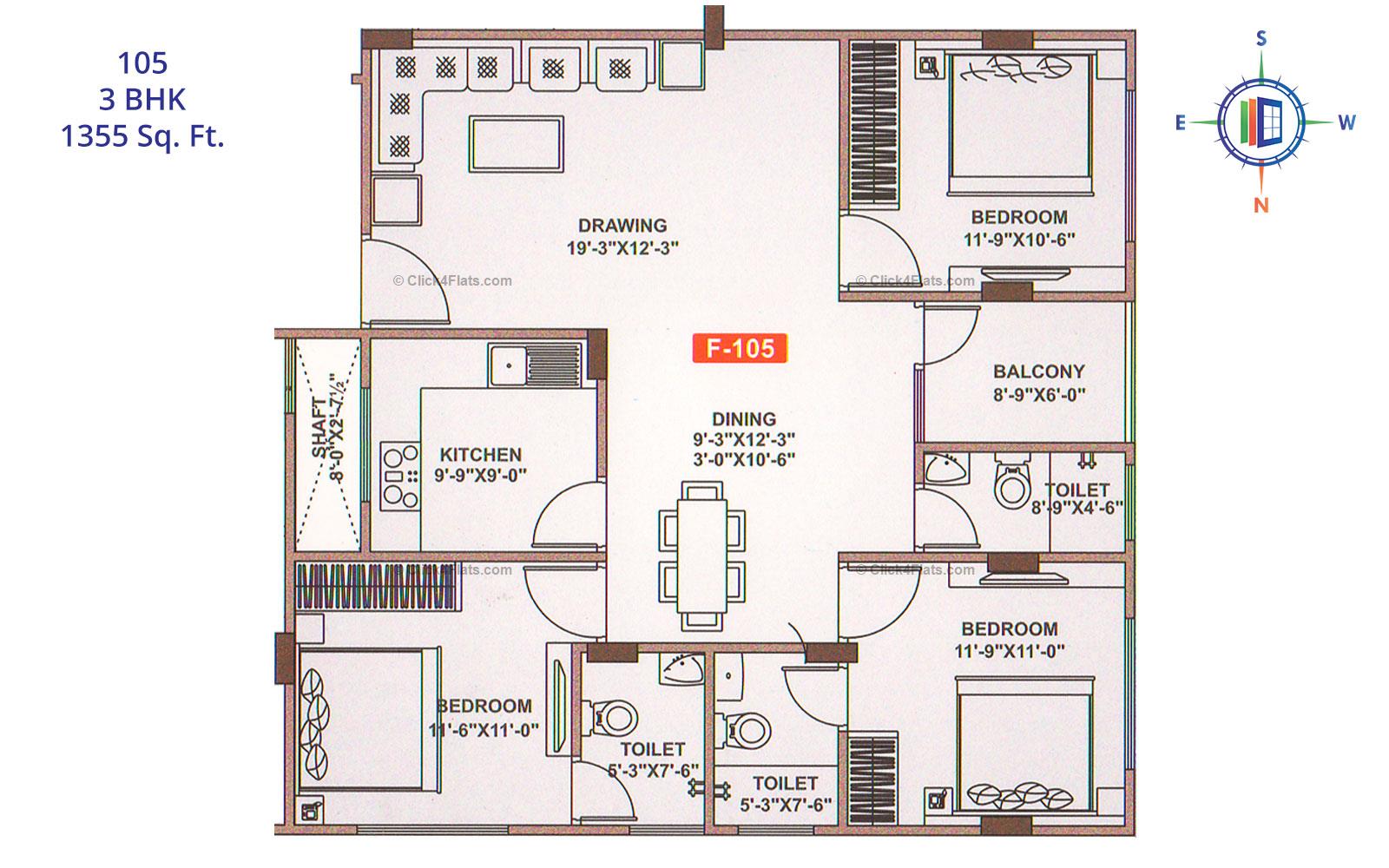 Shivgyan Residency 3 BHK 