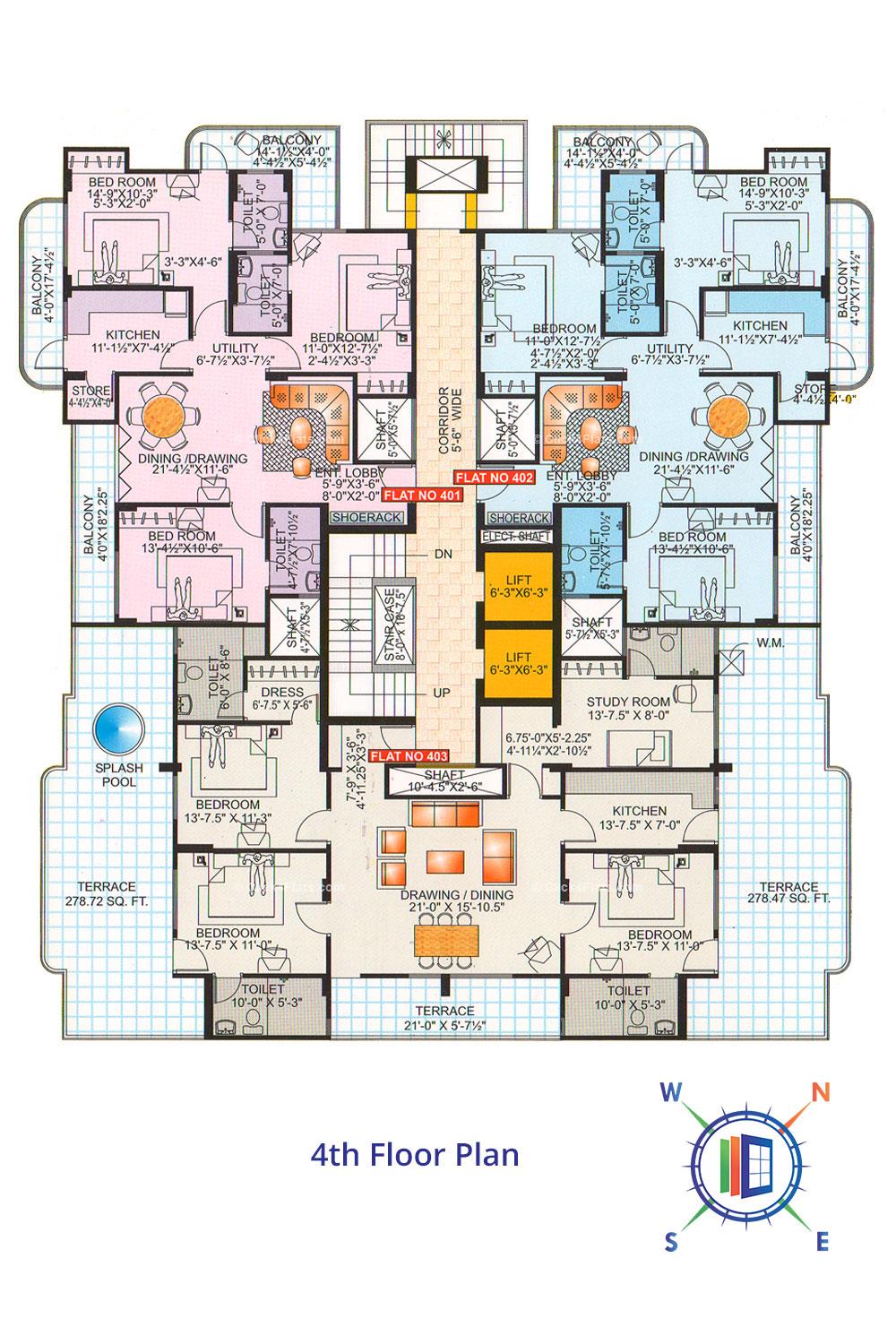 Paradise Gardens 4th Floor Plan