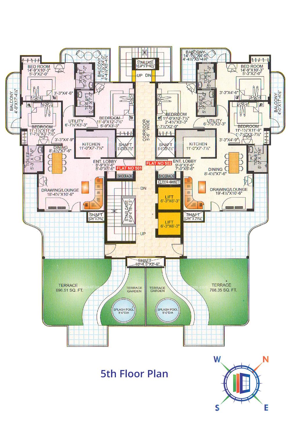 Paradise Gardens 5th Floor Plan