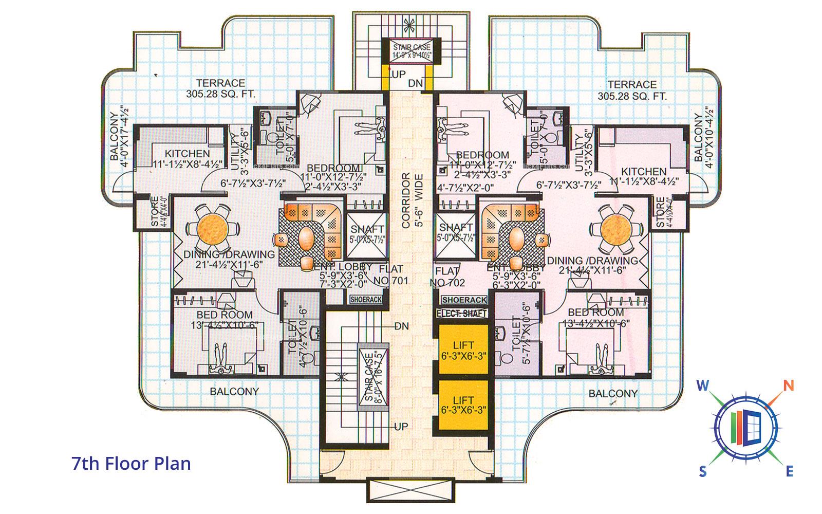 Paradise Gardens 7th Floor Plan