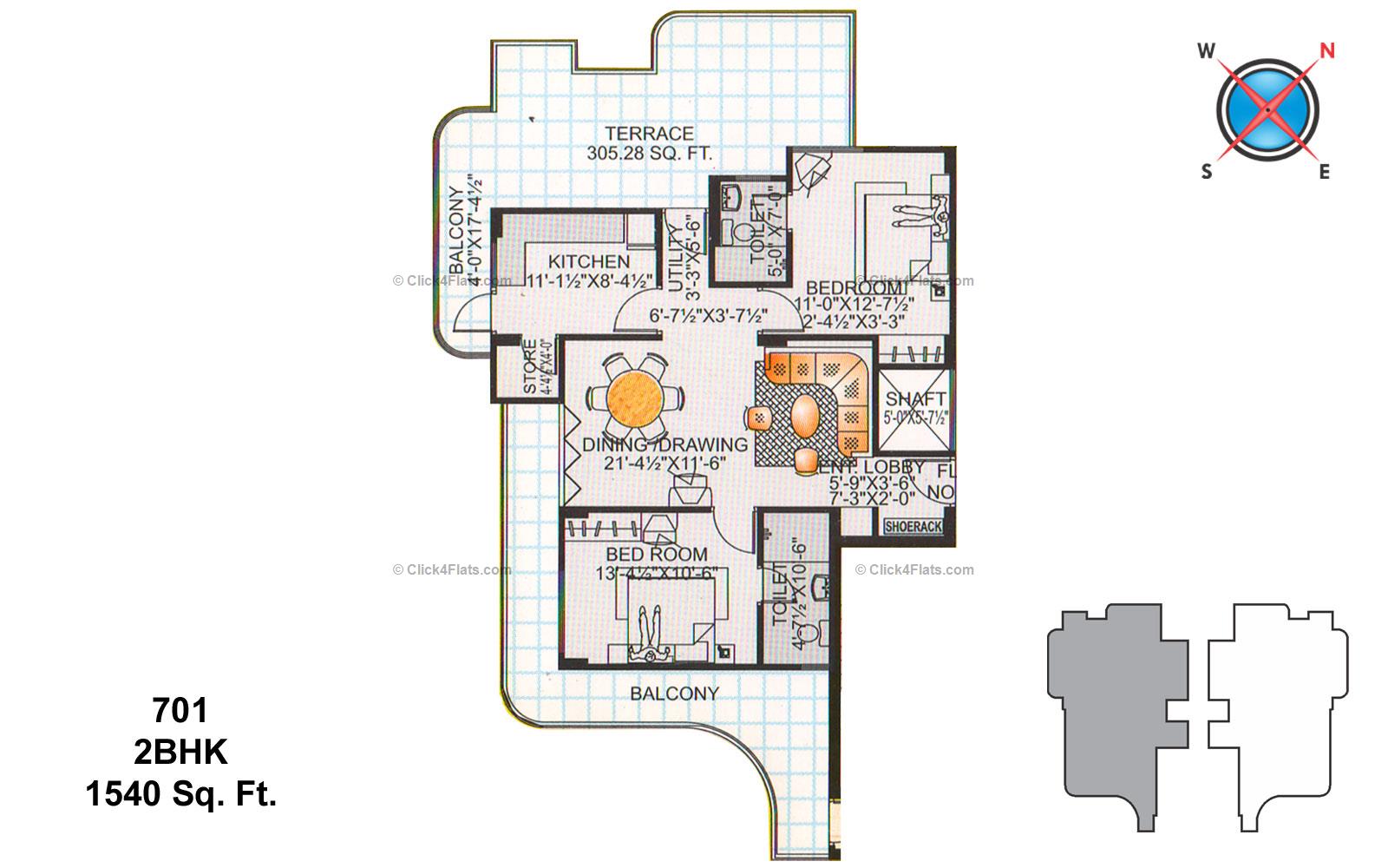 Paradise Gardens 2 BHK 