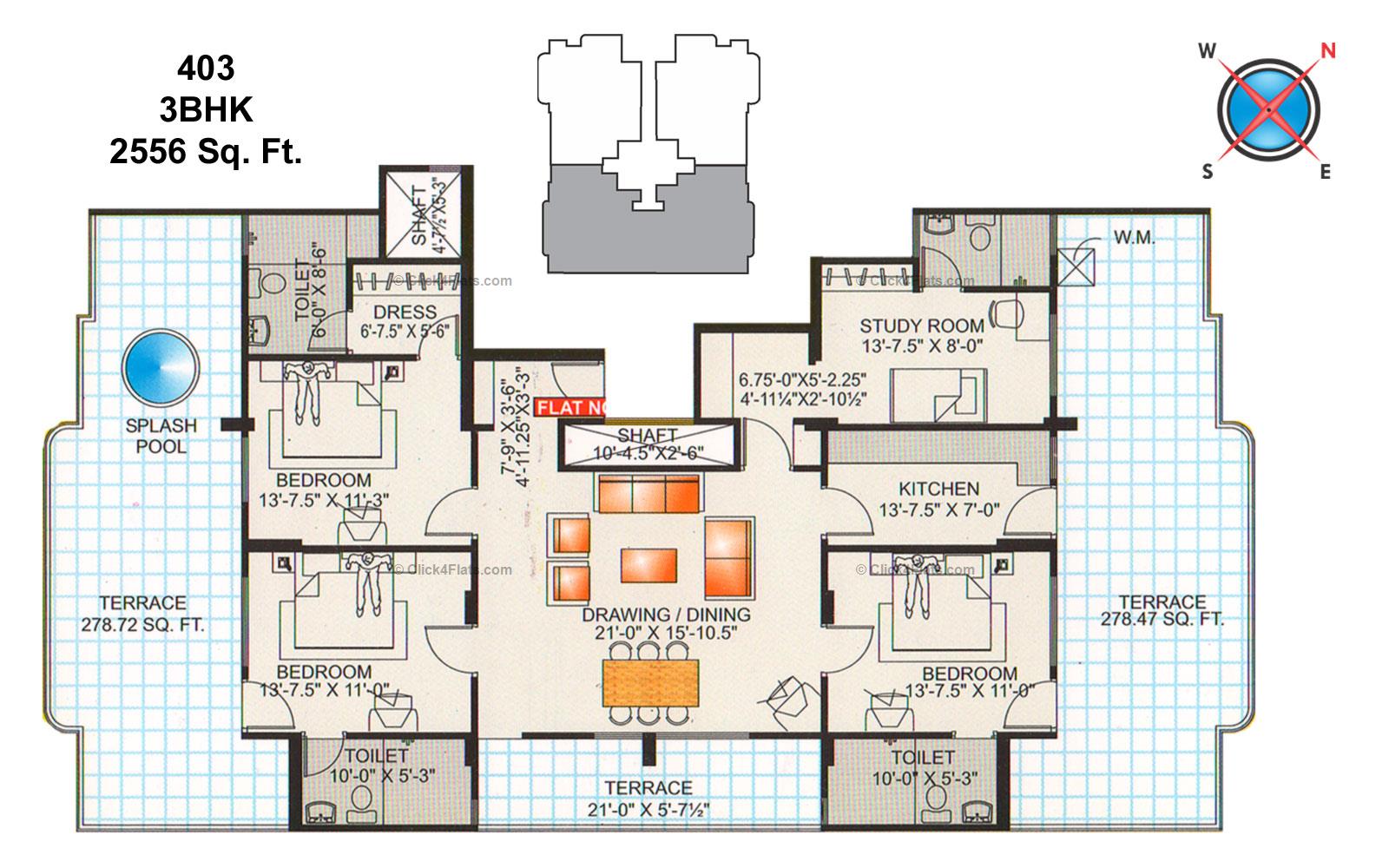 Paradise Gardens 3 BHK 