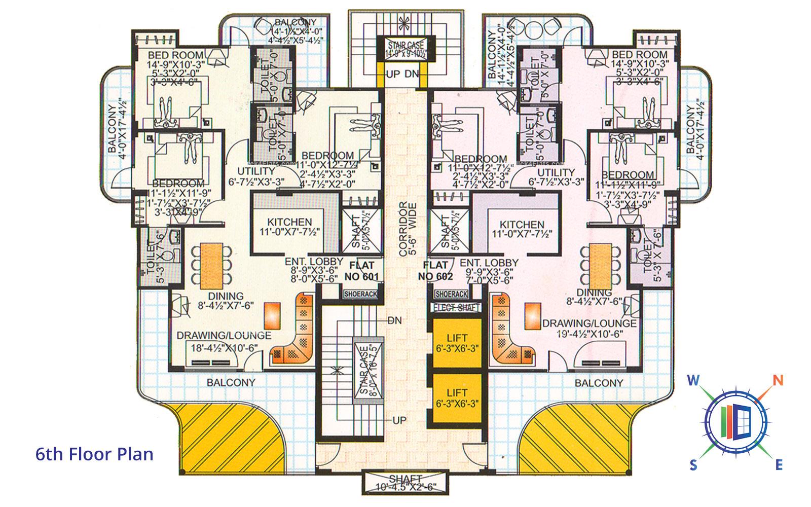 Paradise Gardens 6th Floor Plan