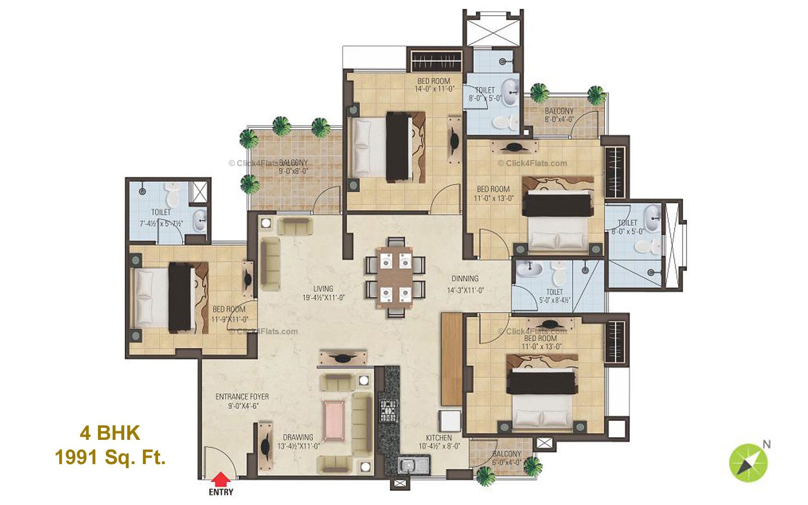 The Grand Residency 4 BHK 