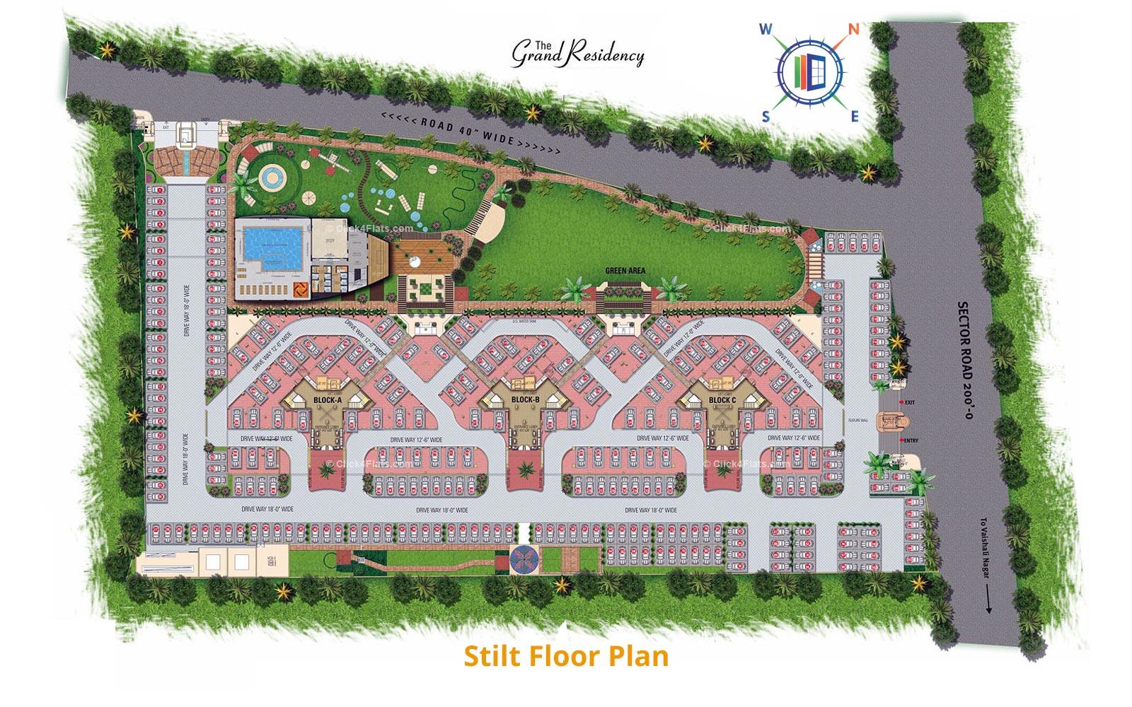 The Grand Residency Stilt Floor Plan