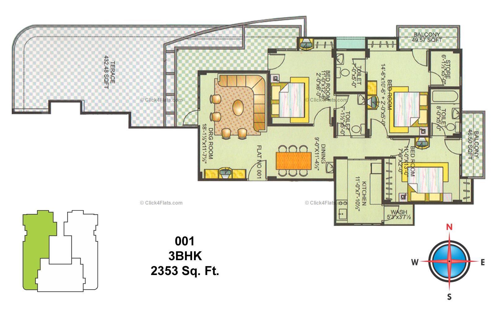 Royal Paradise Krishna 3 BHK 