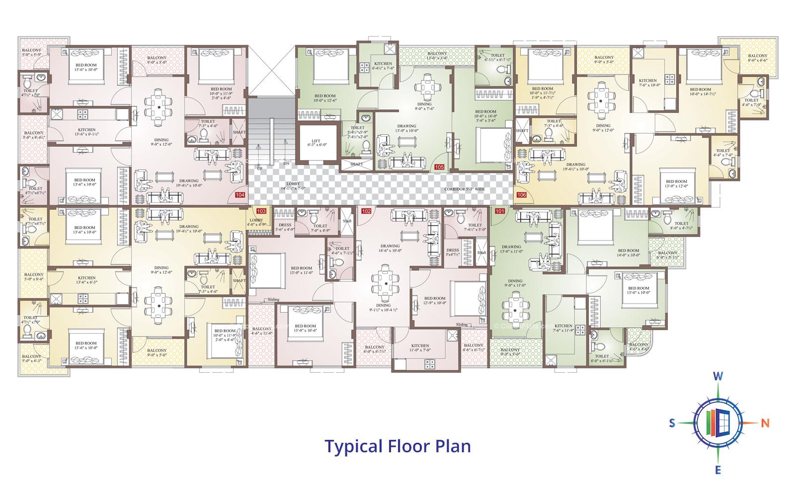 Arihant Infinity Typical Floor Plan