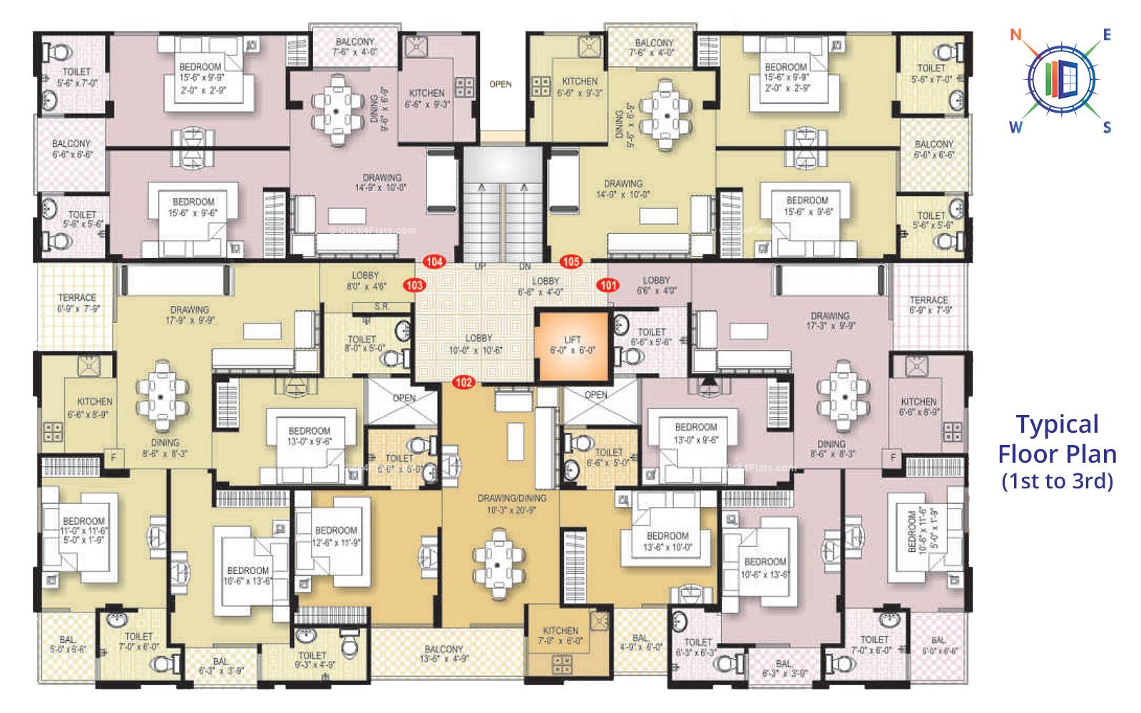 Arihant Enclave Typical Floor Plan