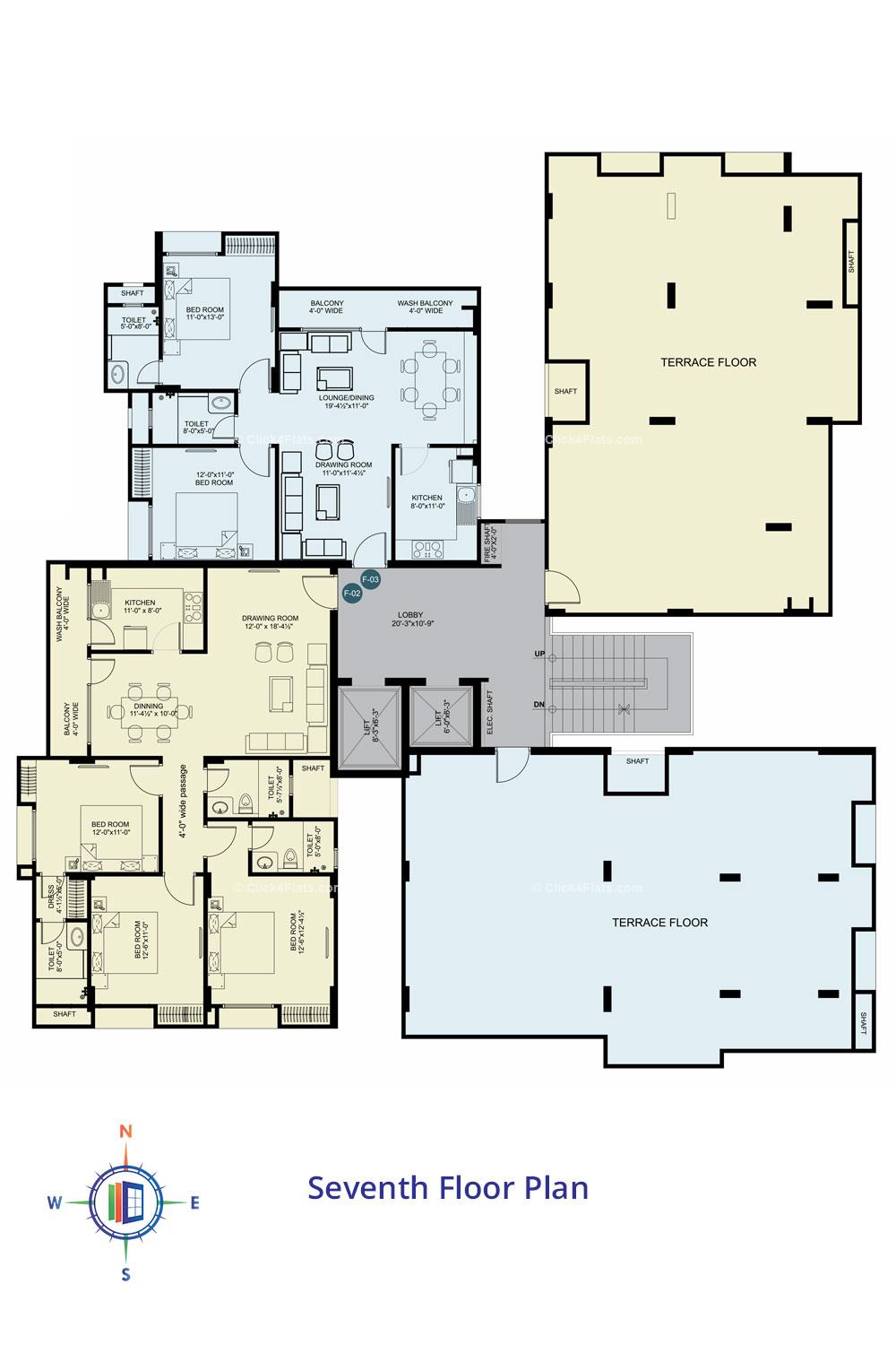 Sky Notes Seventh Floor Plan