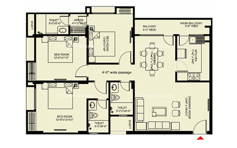 Sky Notes 3 BHK 