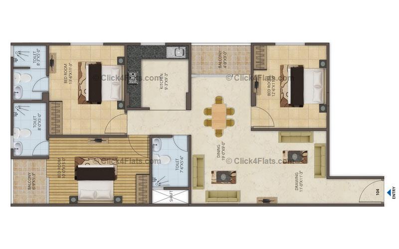 Royal Castle 3 BHK 