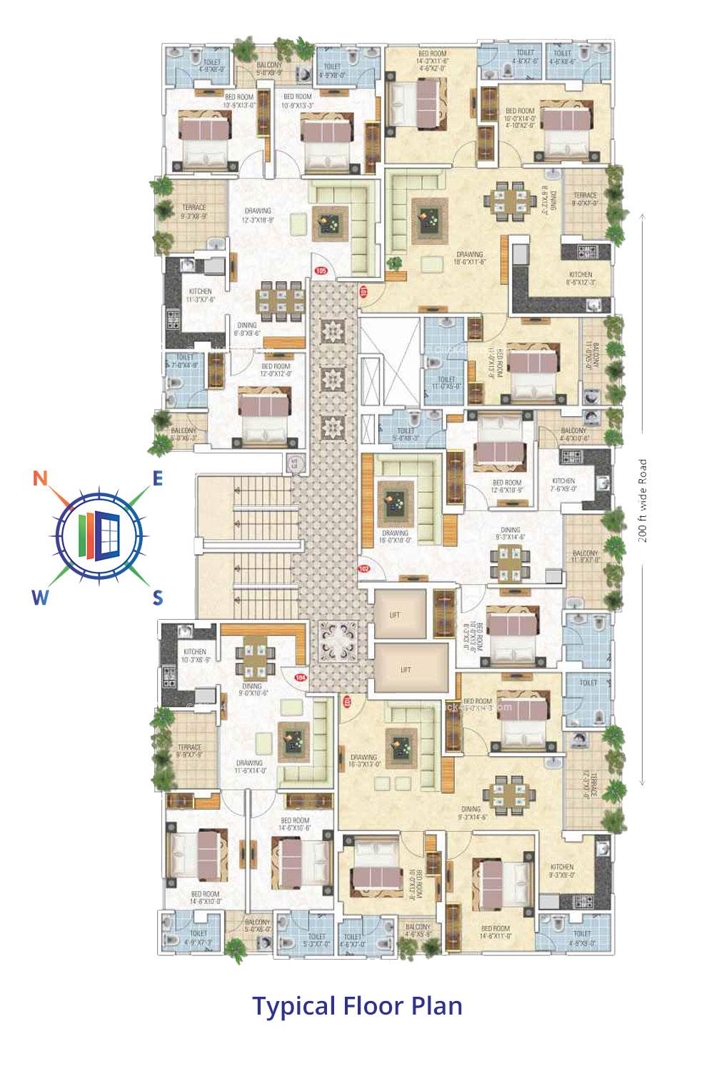 Royal Florence Typical Floor Plan