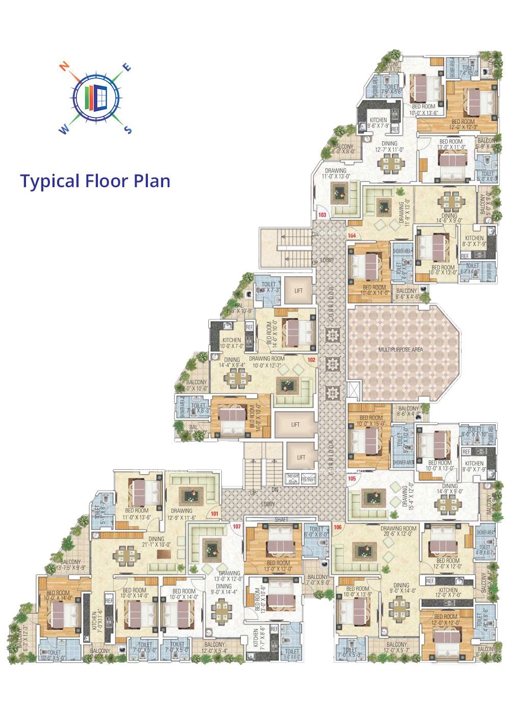 Royal Tatvam Typical Floor Plan