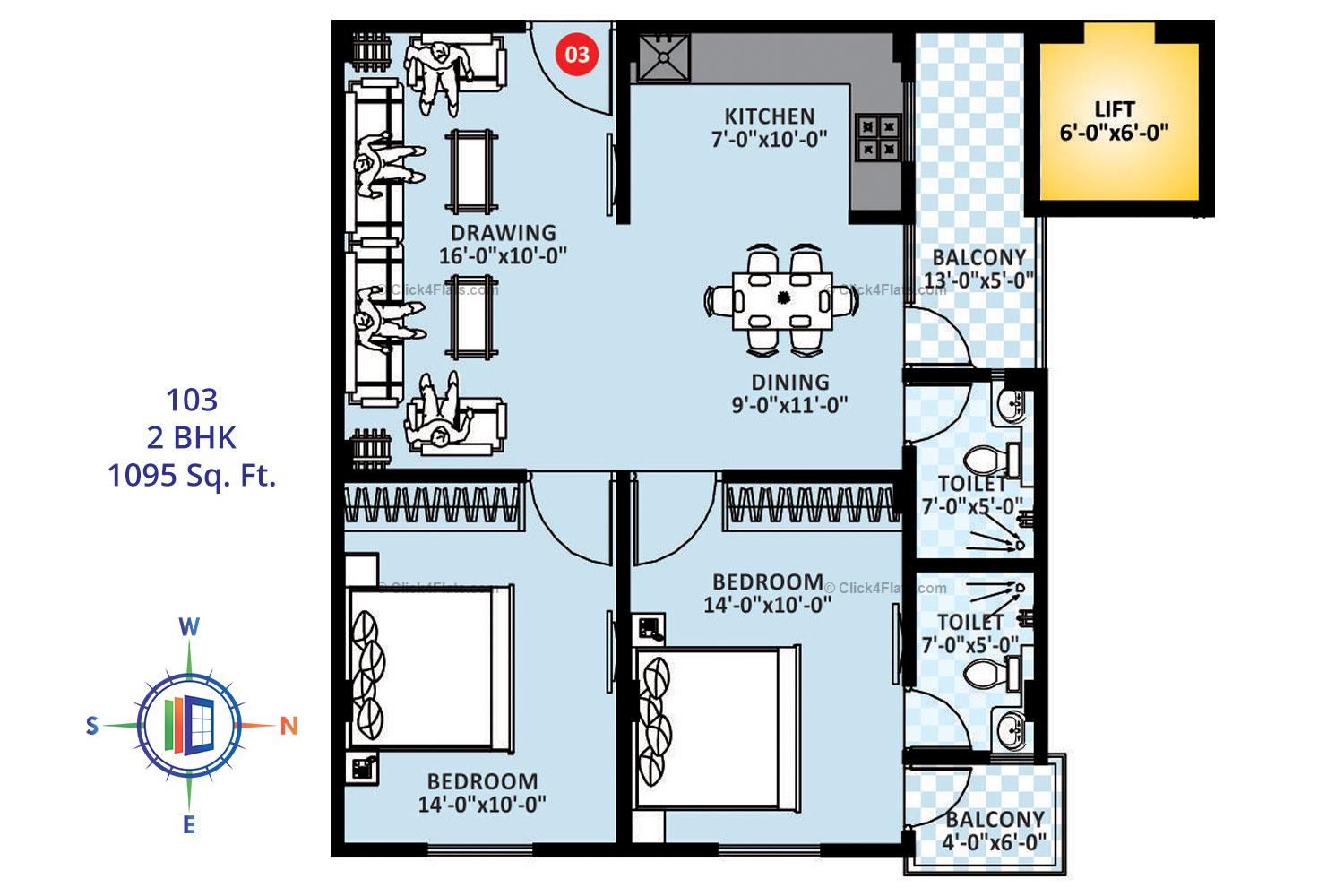 Imperial Heights 2 BHK 