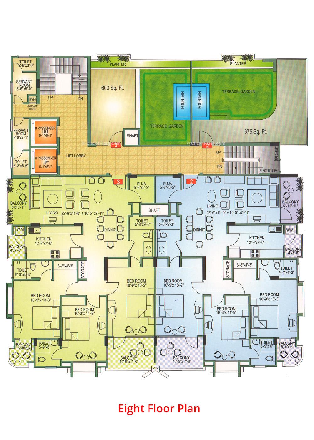 Roop Garden Eight Floor Plan