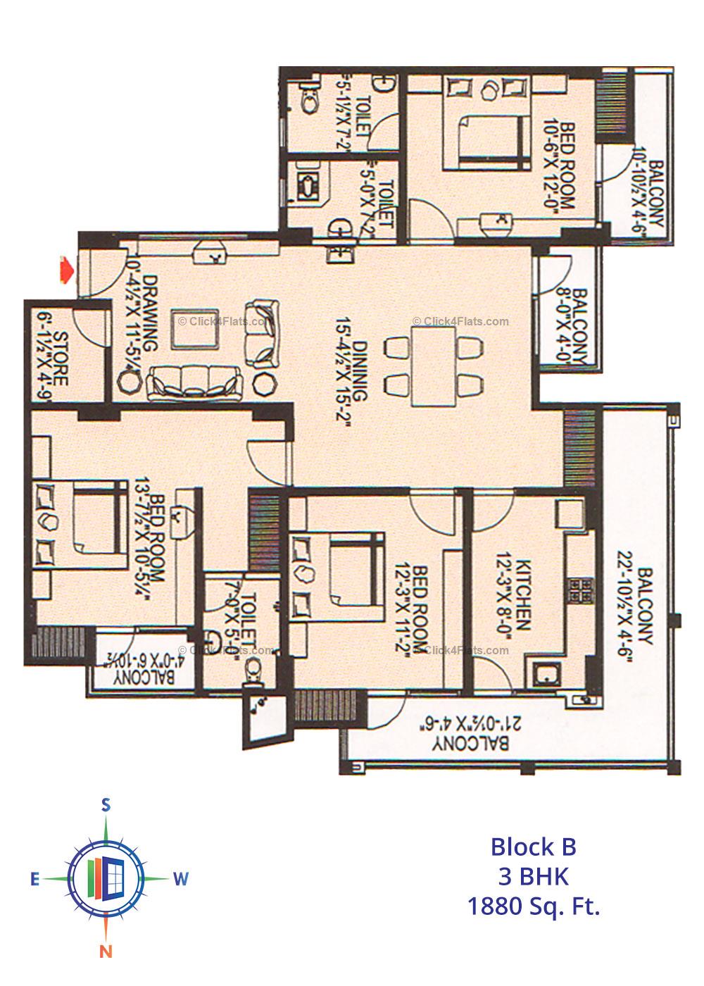 Tirupati Nilay 3 BHK 