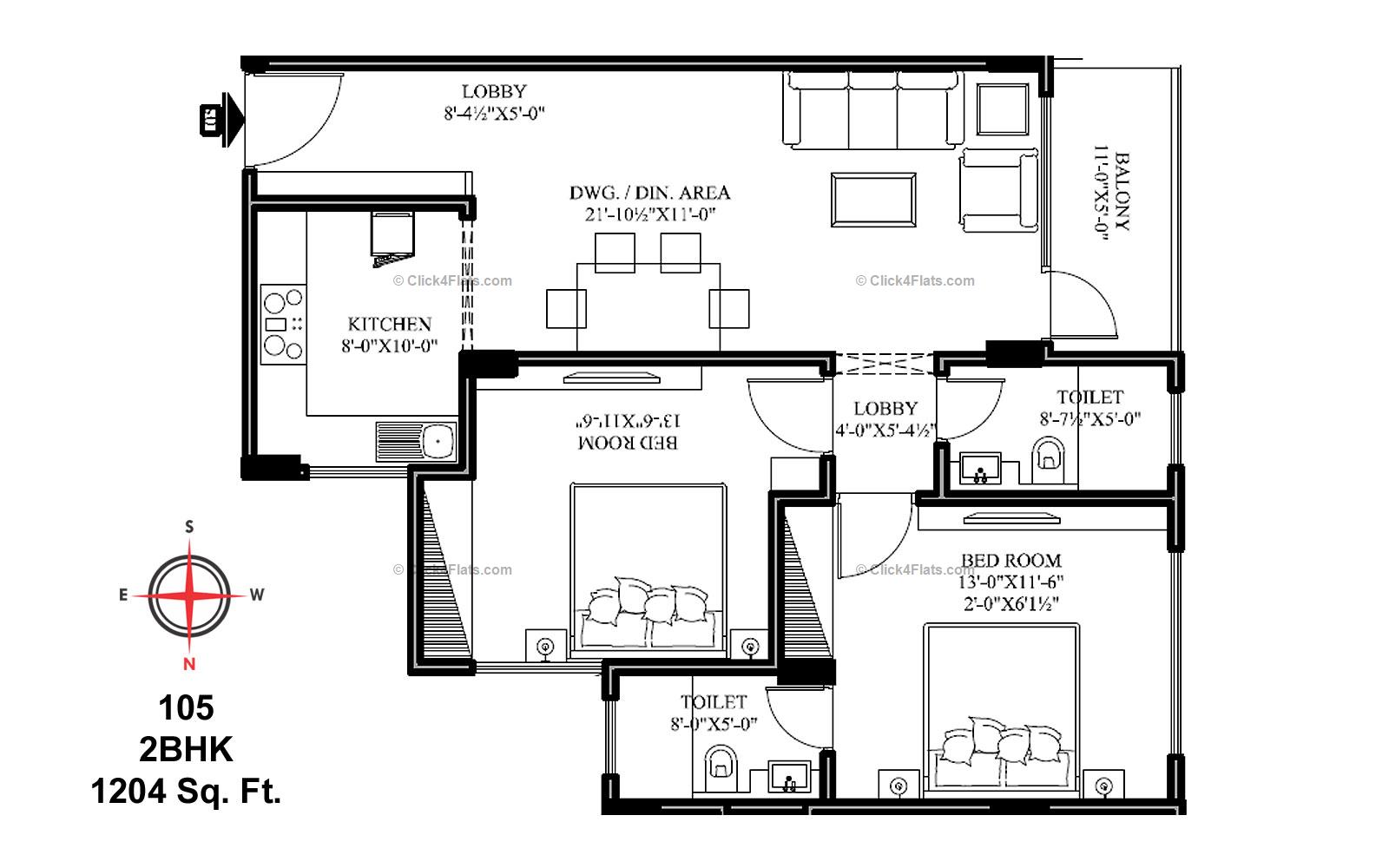 Ecoscape 2 BHK 