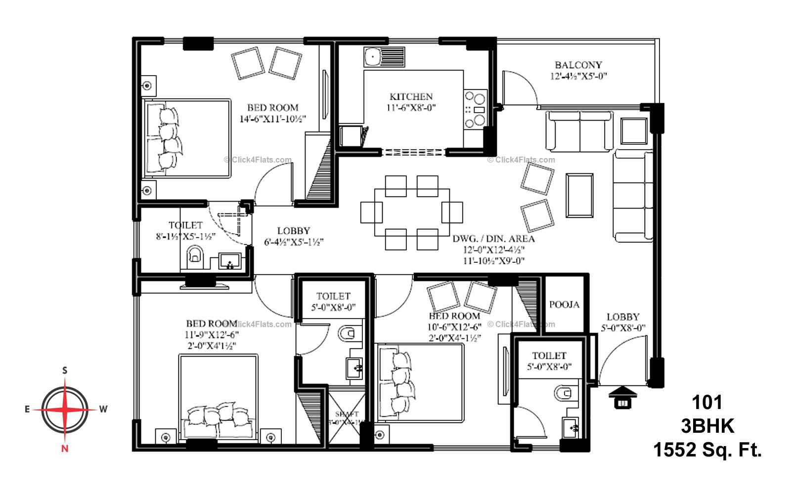 Ecoscape 3 BHK 