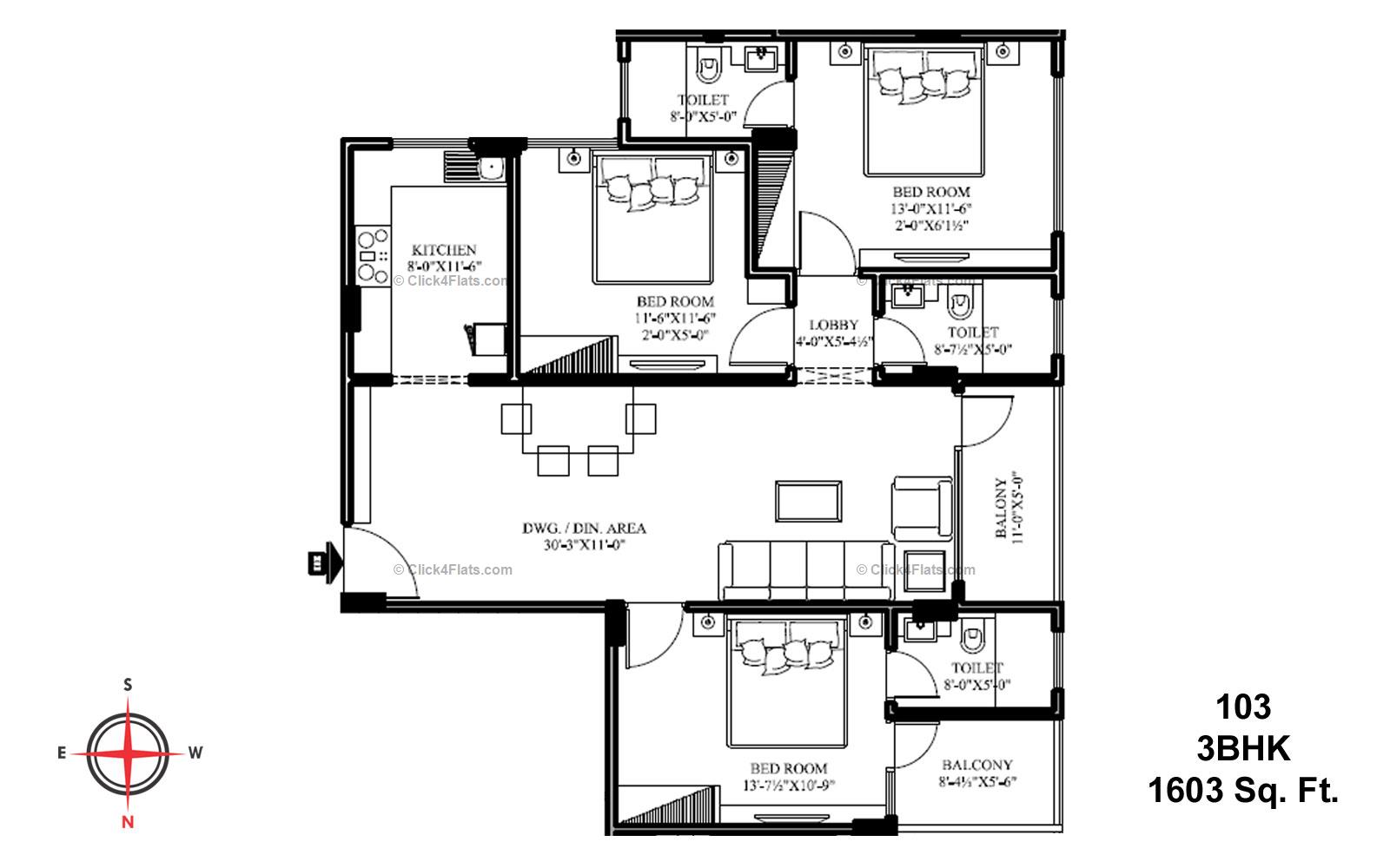 Ecoscape 3 BHK 