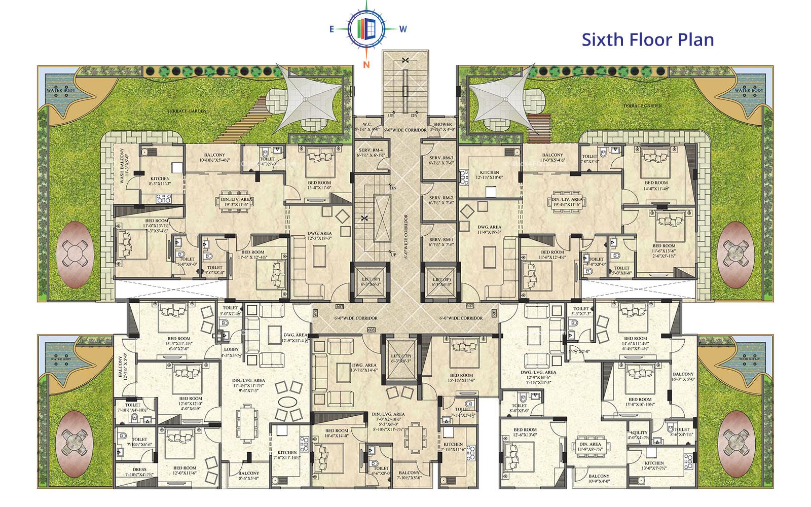 Indus Sixth Floor Plan