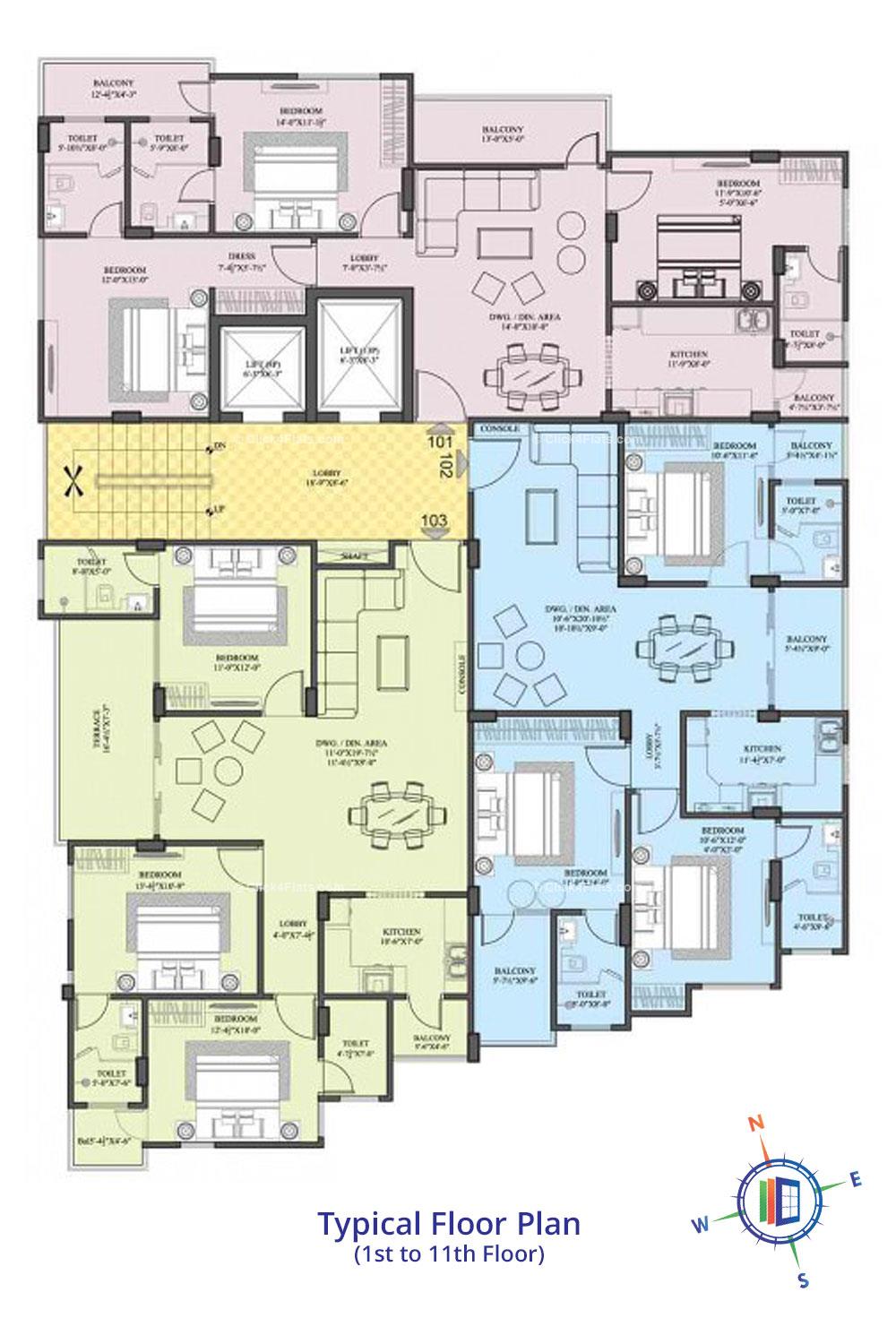 UDB Skyway 1 Typical Floor Plan