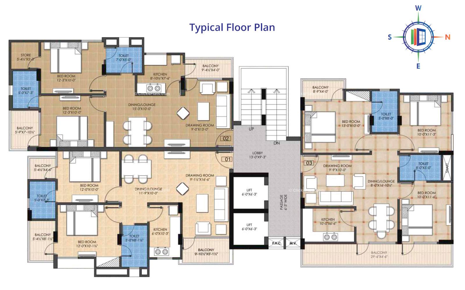 Upasanas Ummed Casablanca Typical Floor Plan