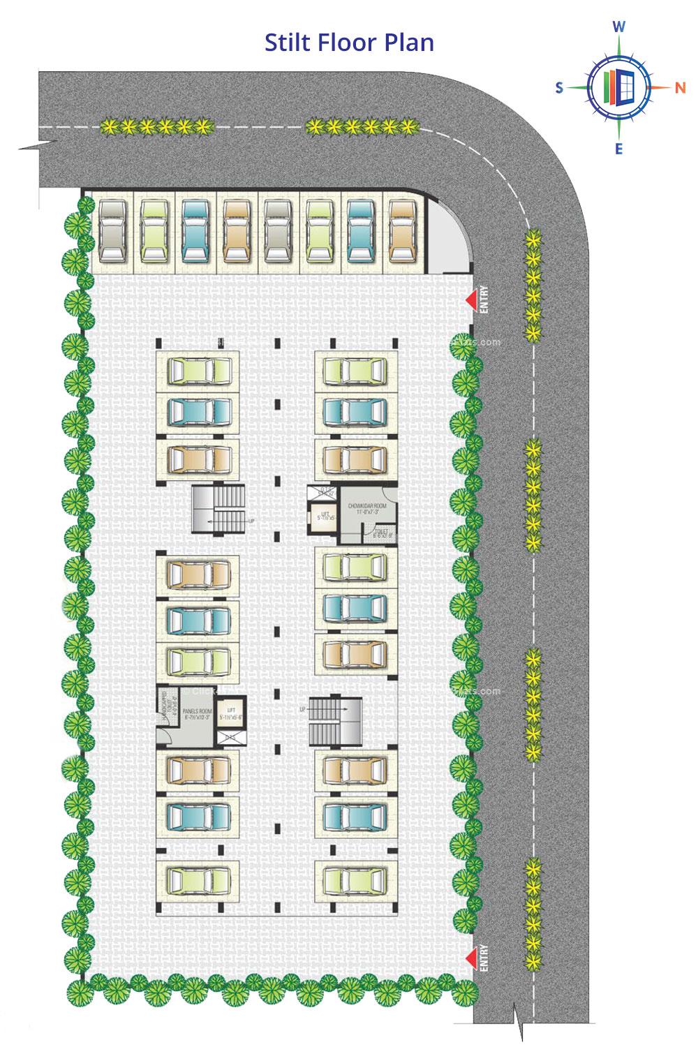 Manglam Aangan Residency Stilt Floor Plan