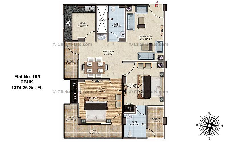 Manglam Aangan Residency 2 BHK 