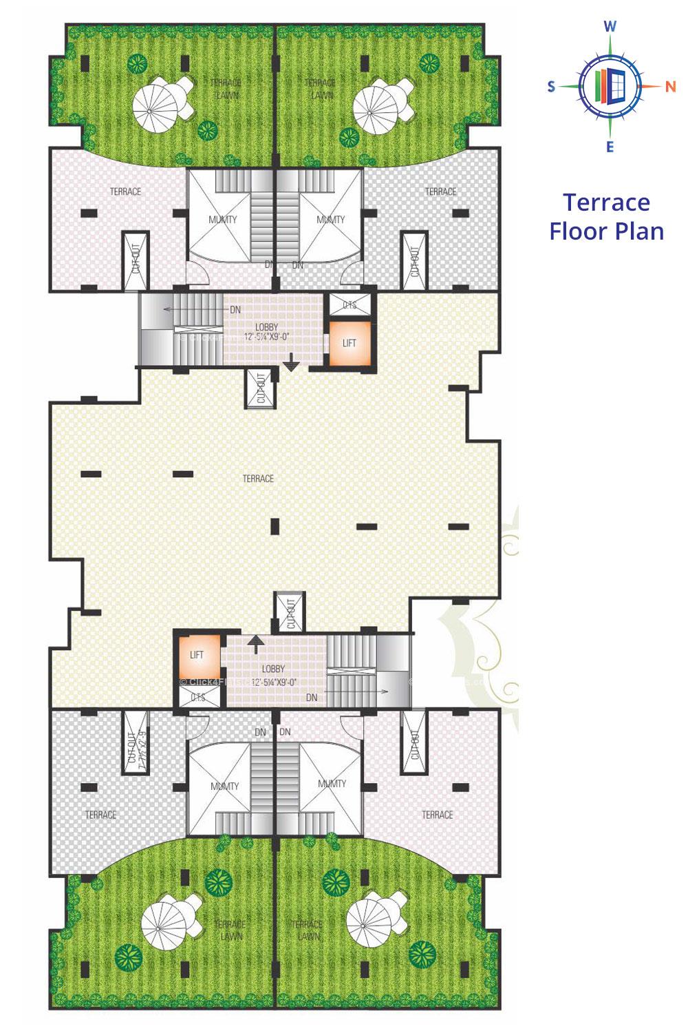 Manglam Aangan Residency Terrace Floor Plan