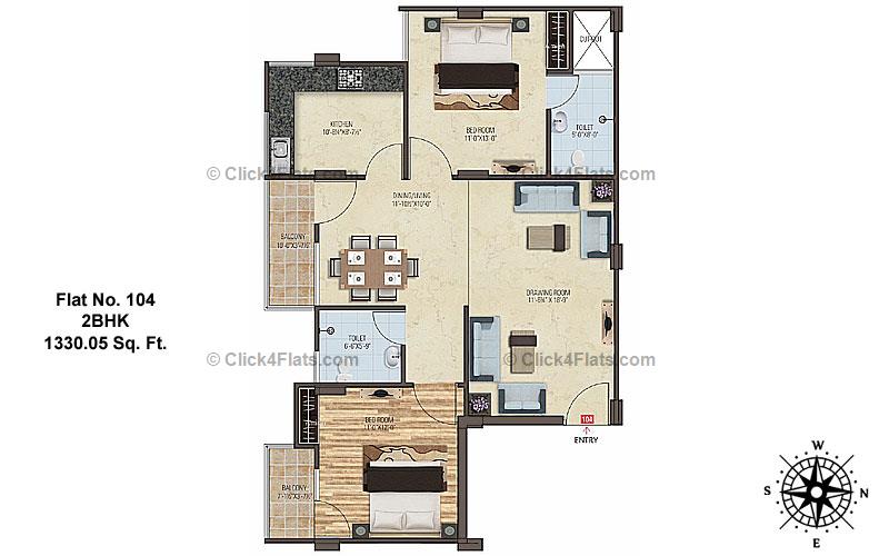 Manglam Aangan Residency 2 BHK 