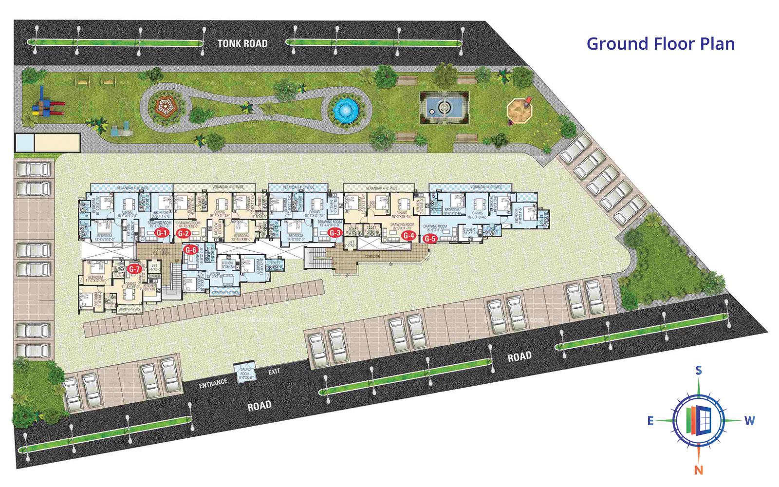 Manglam Kanak Residency Ground Floor Plan