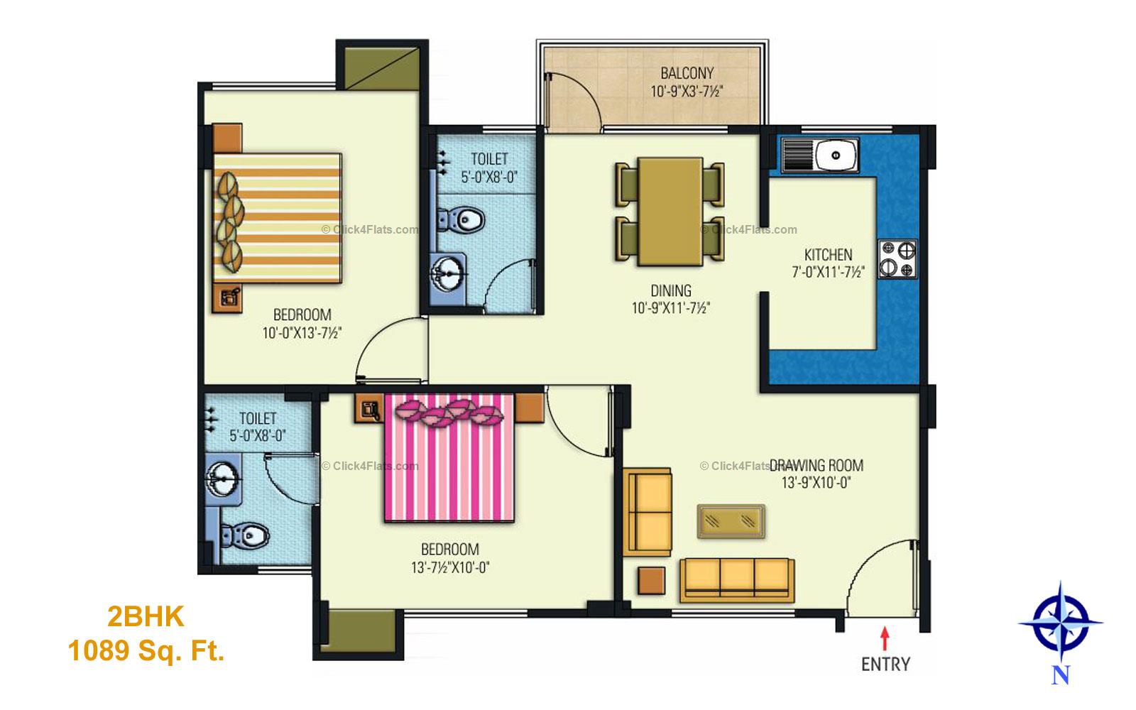 Manglam Kanak Residency 2 BHK 