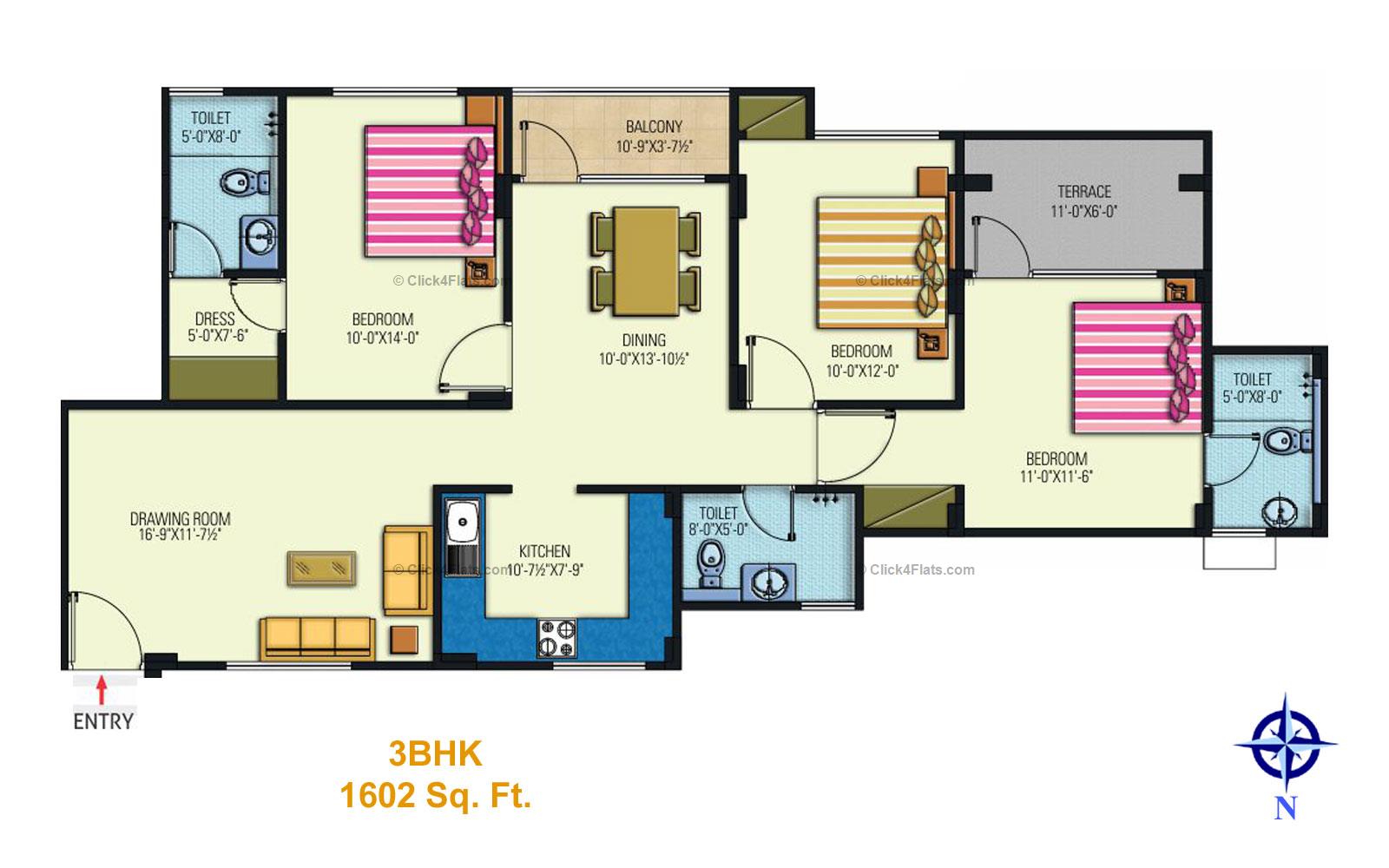 Manglam Kanak Residency 3 BHK 