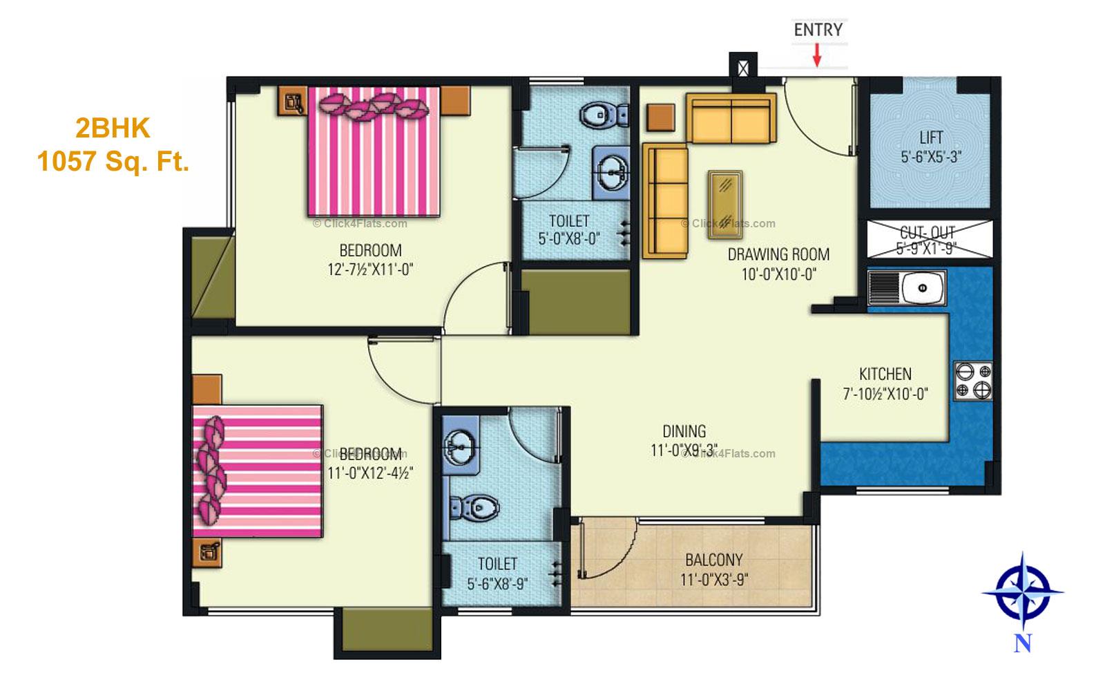 Manglam Kanak Residency 2 BHK 