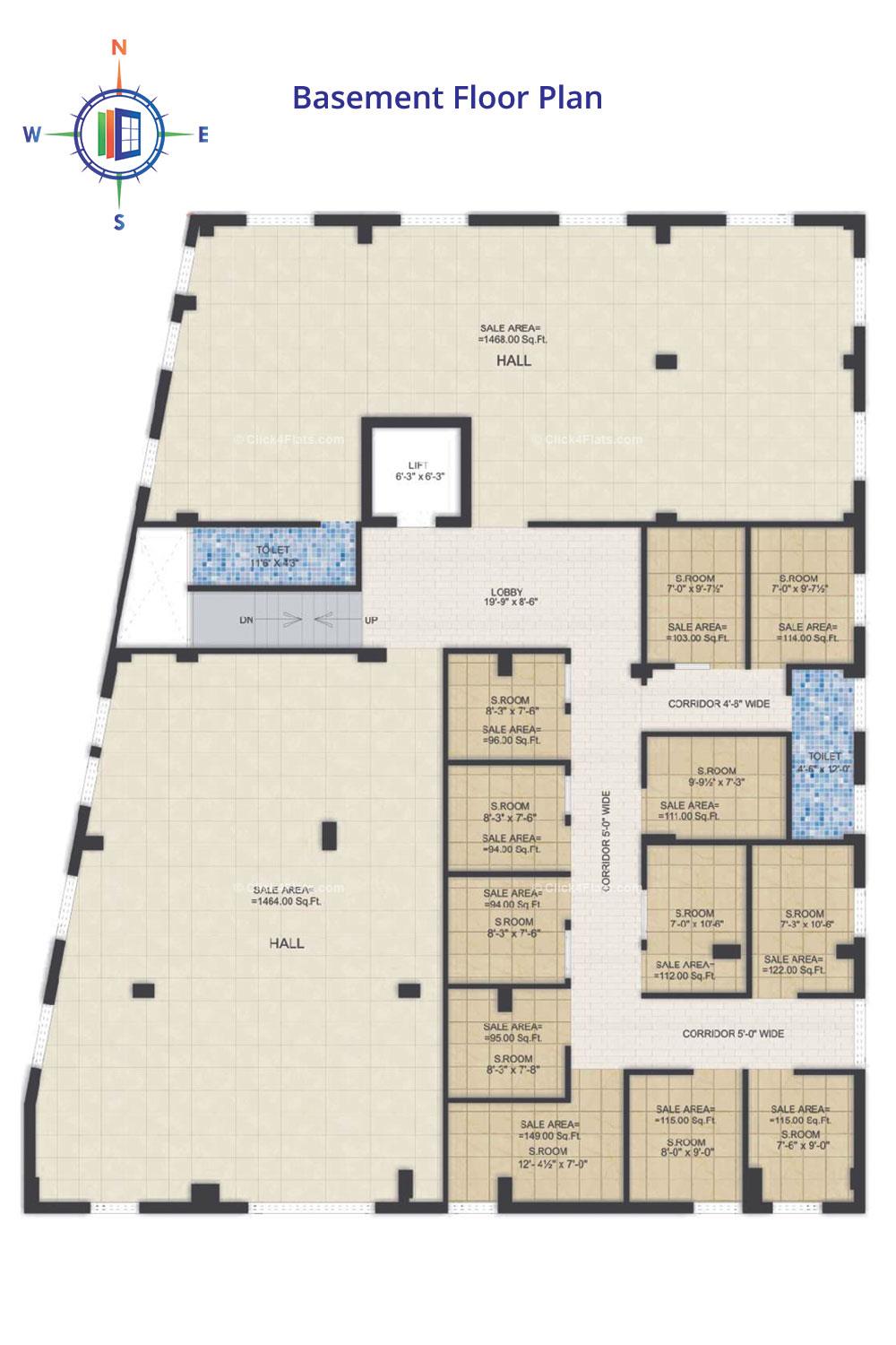 Shree Om Bhagwati Basement Floor Plan