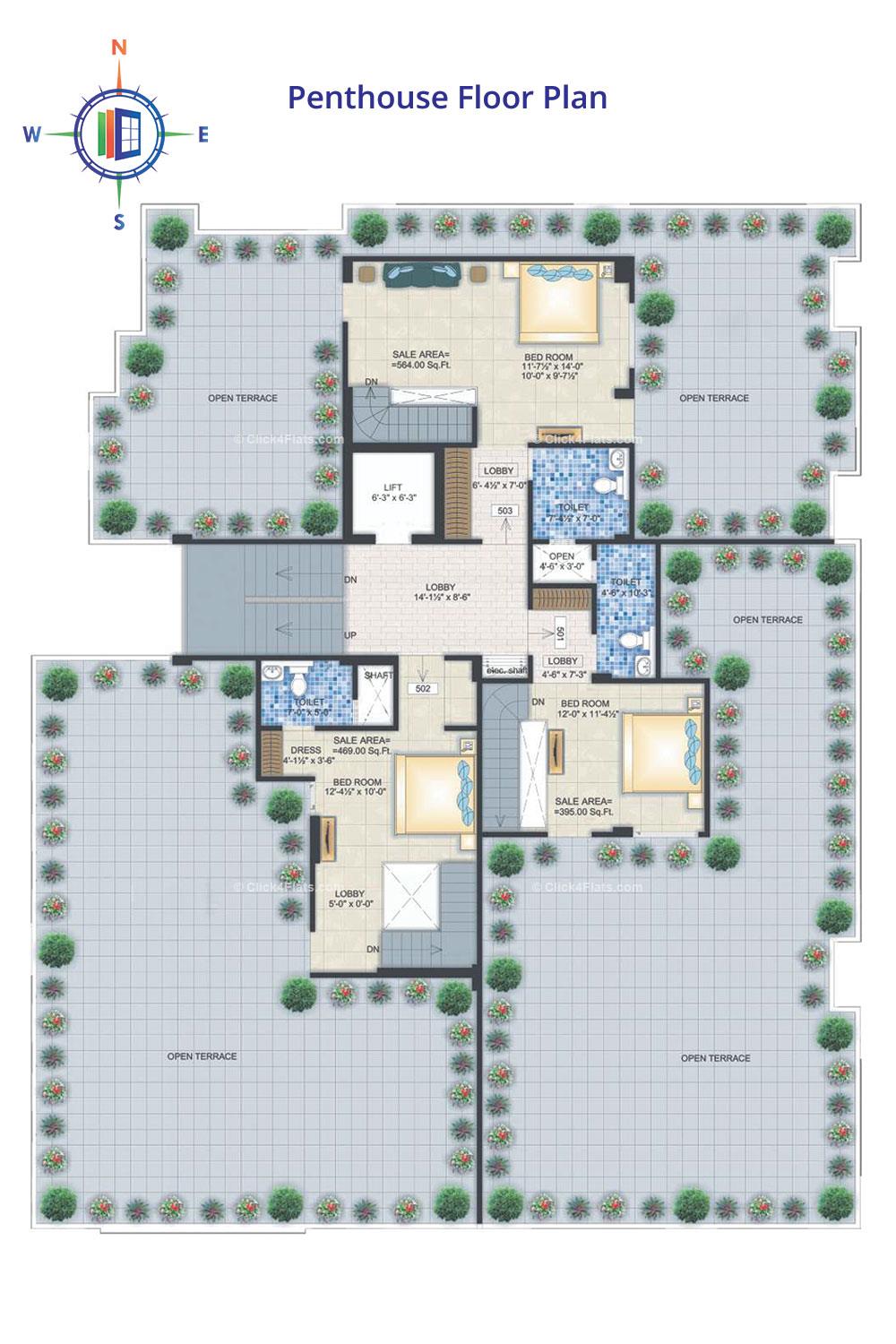 Shree Om Bhagwati Penthouse Floor Plan