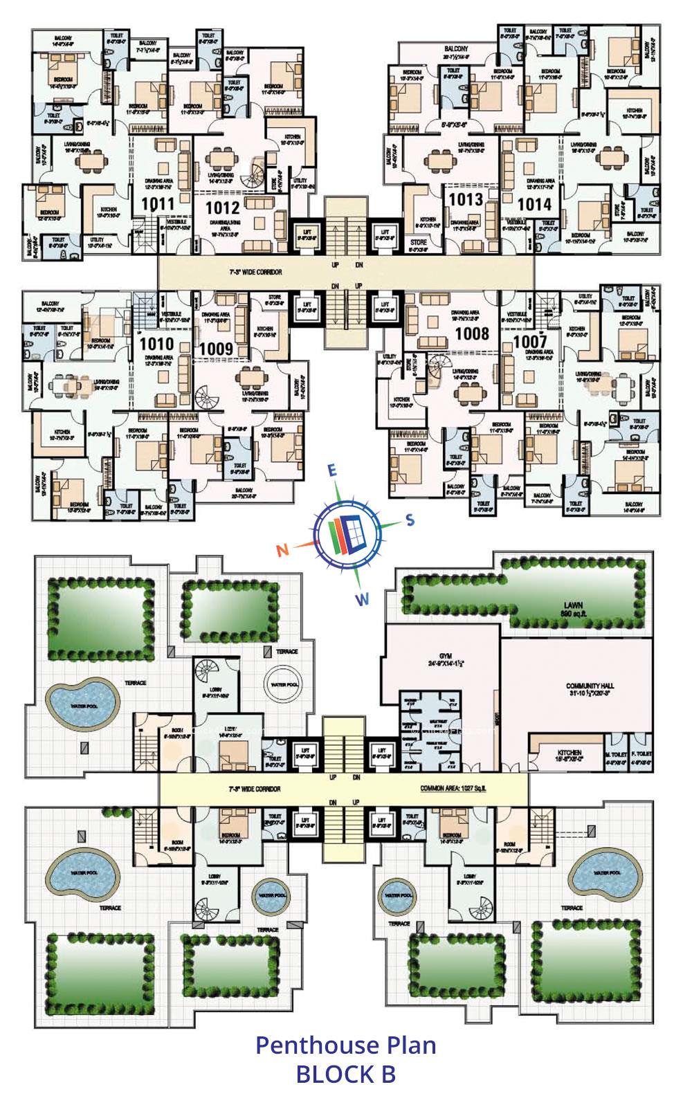 Shree Enclave Penthouse Plan (Block B)