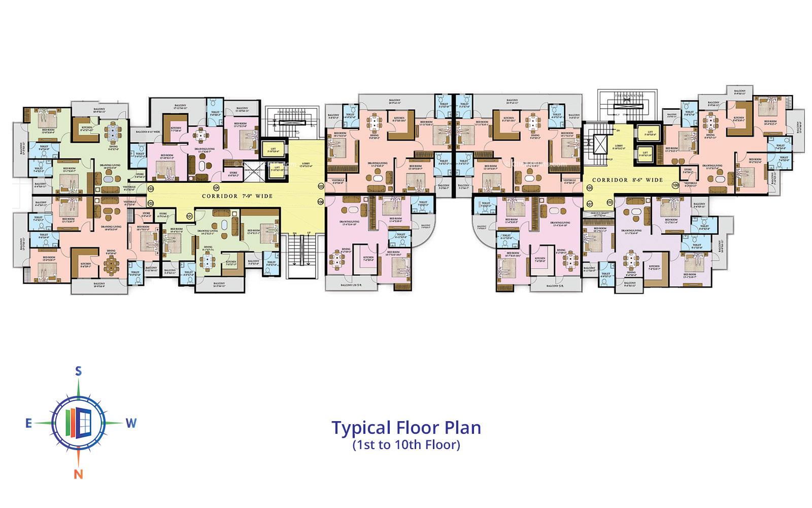 Star Valley Typical Floor Plan