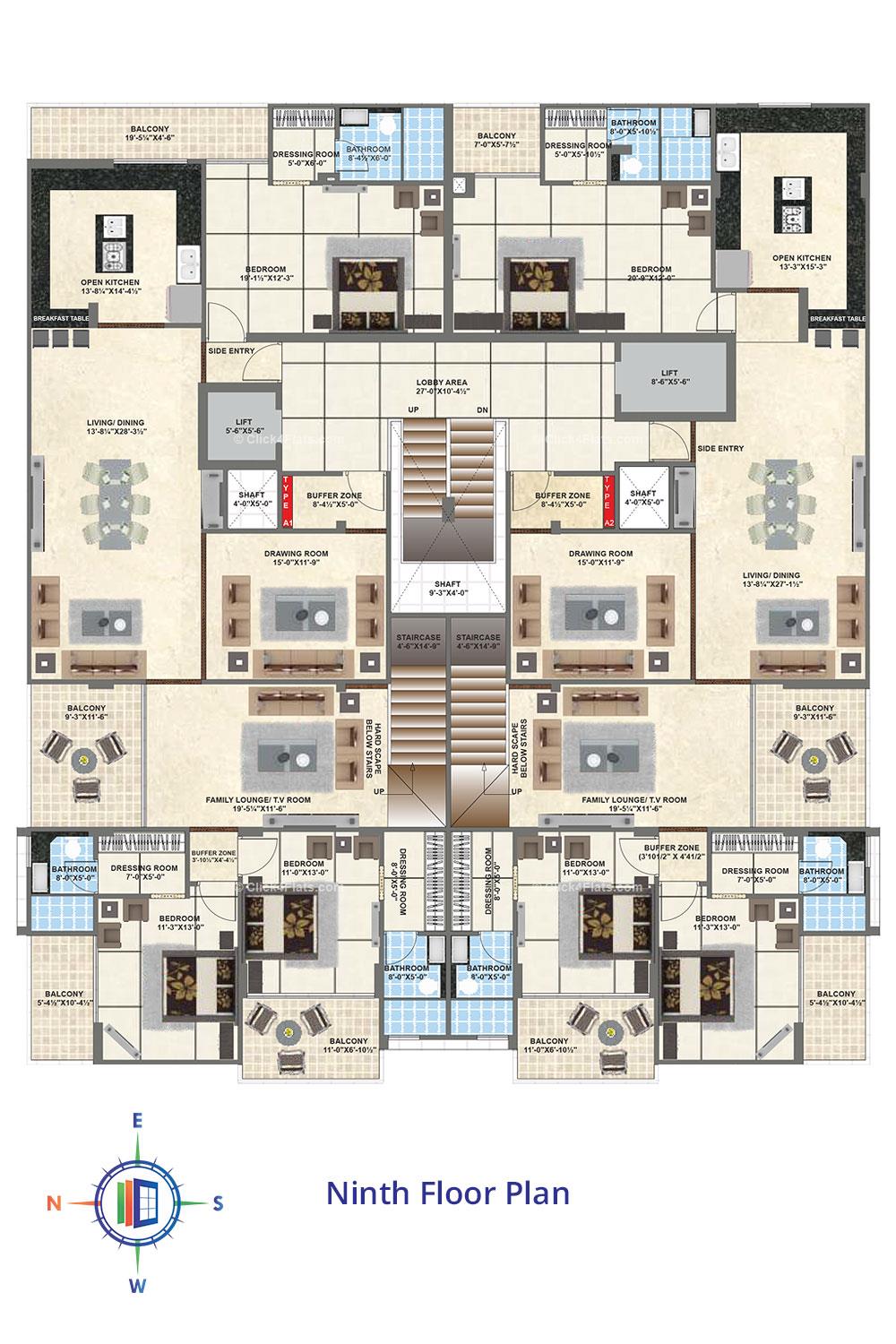 Kings Landing Ninth Floor Plan