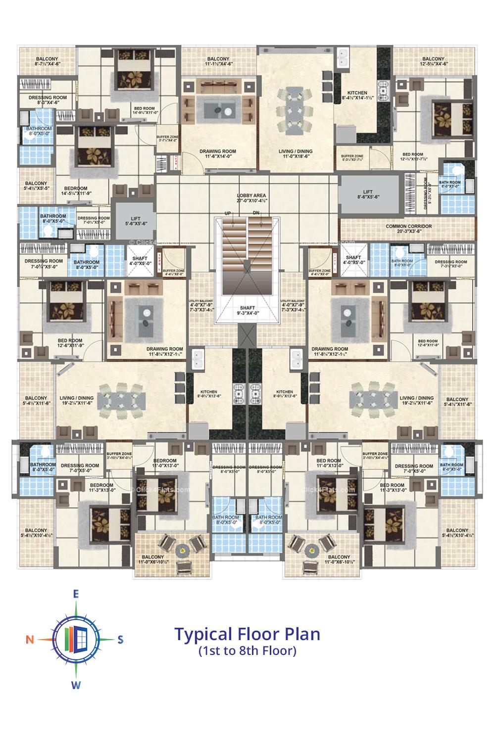 Kings Landing Typical Floor Plan