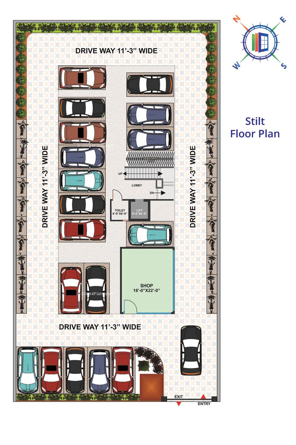 SNG Samriddhi Stilt Floor Plan