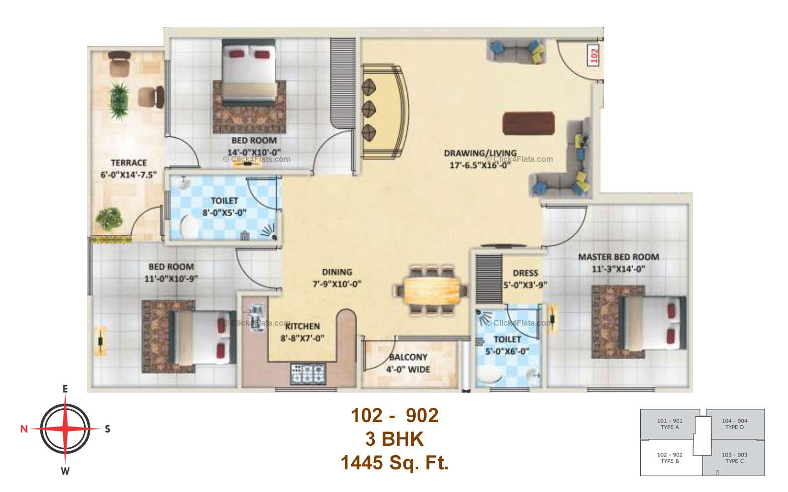 Rudraksh Apeksha 3 BHK 