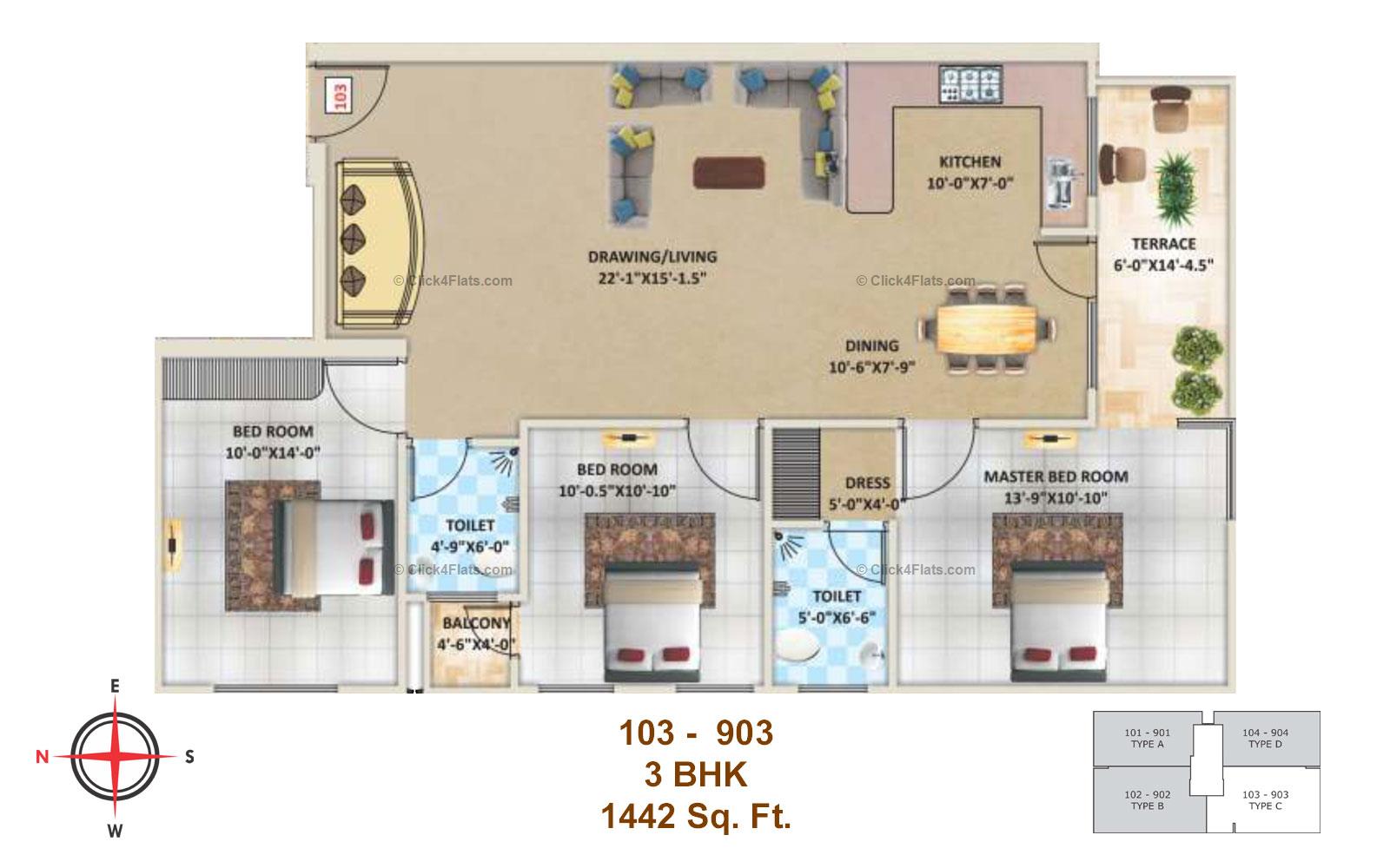 Rudraksh Apeksha 3 BHK 