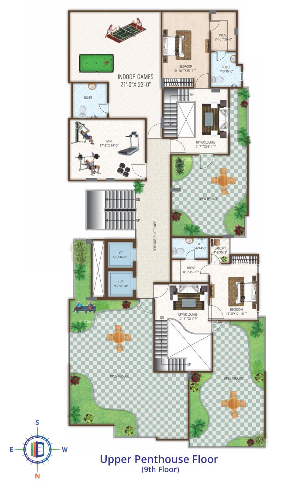 Festiva Upper Penthouse Floor Plan